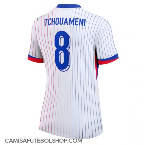 Camisa de time de futebol França Aurelien Tchouameni #8 Replicas 2º Equipamento Feminina Europeu 2024 Manga Curta